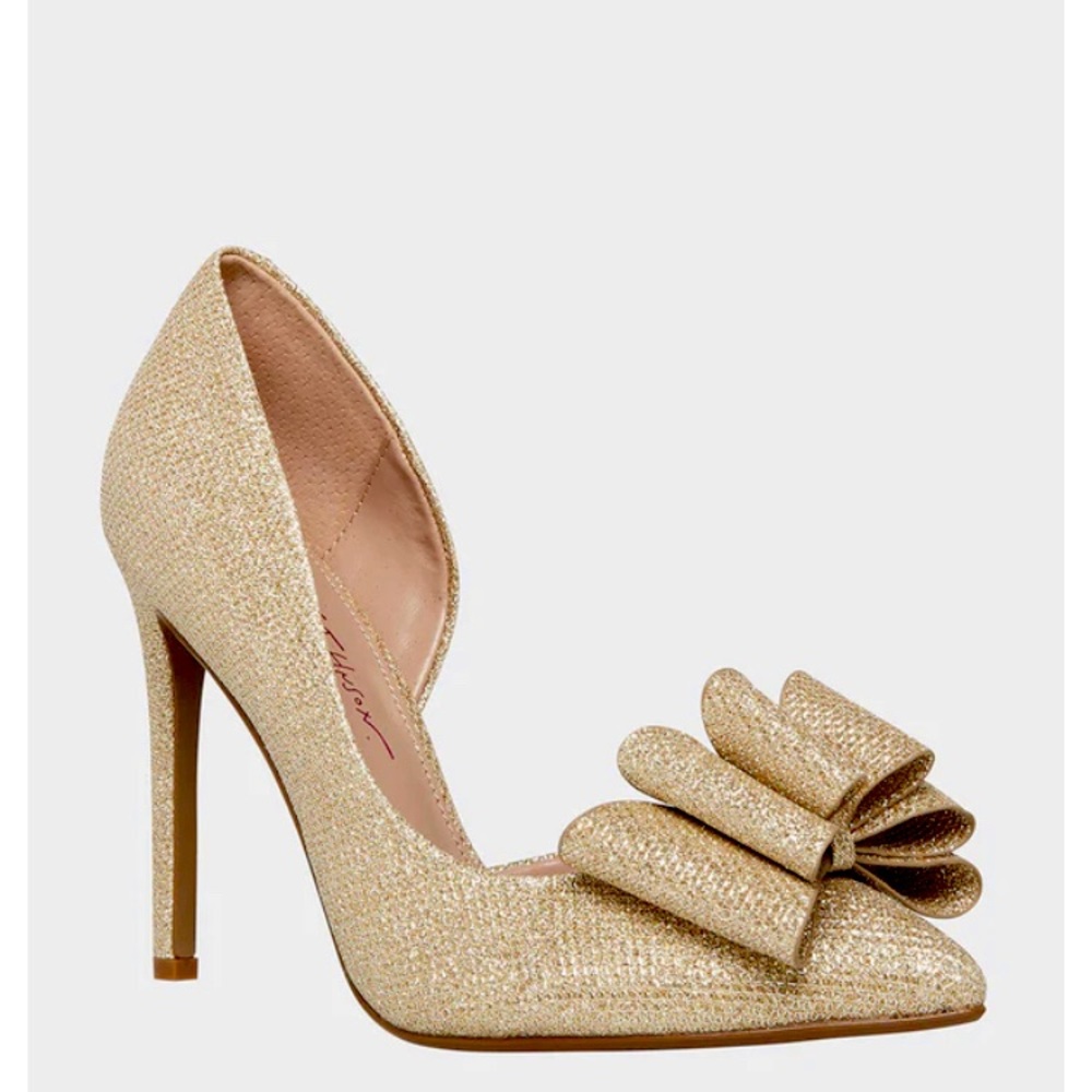 Betsey Johnson NWT Gold Stilettos, Size 6